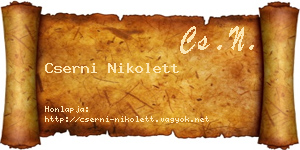 Cserni Nikolett névjegykártya