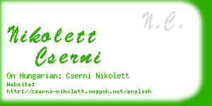 nikolett cserni business card